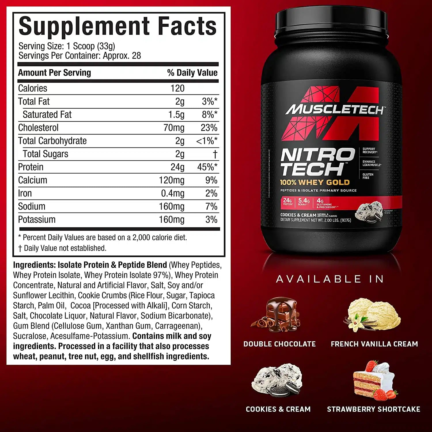 Nitrotech Whey Gold 2LBS
